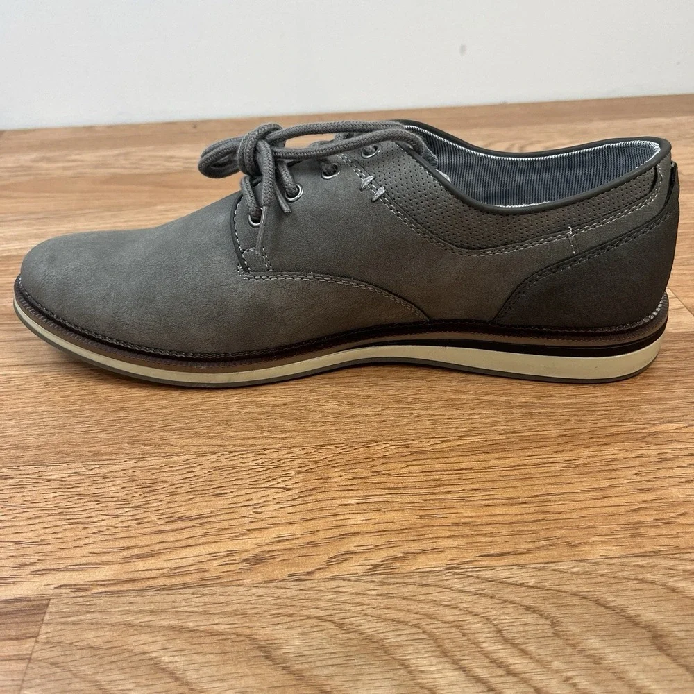 Sonoma Freer Men's Dress Shoes in Slate Gray Size 9.5 Lace up Faux‎ Suede NEW